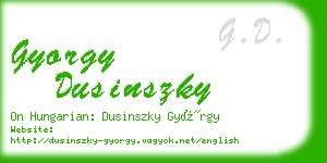 gyorgy dusinszky business card